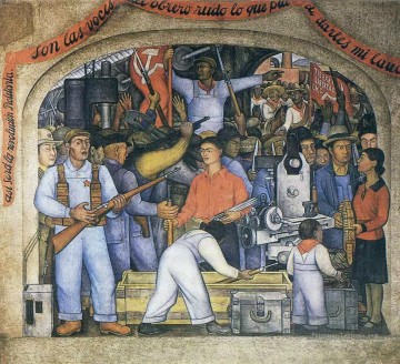 Diego Rivera œuvres - l’arsenal 1928 socialisme Diego Rivera